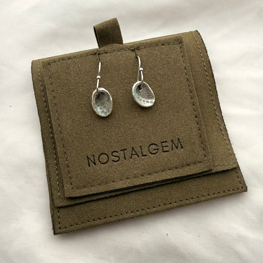 Paua Earrings Silver Dipped (Samples & Seconds)