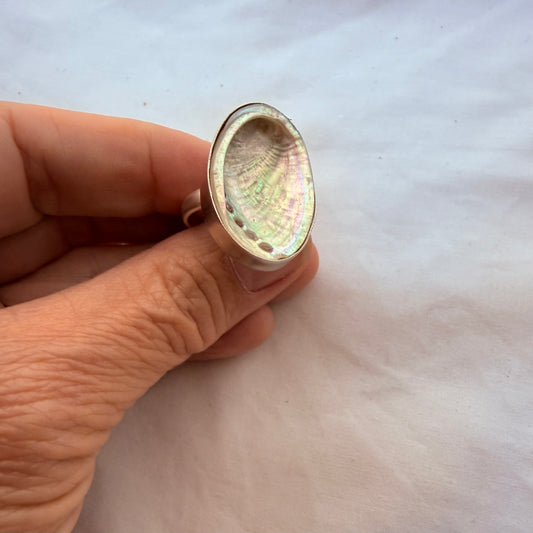 Paua Shell Sterling Silver Ring (24mm) - Samples & Seconds