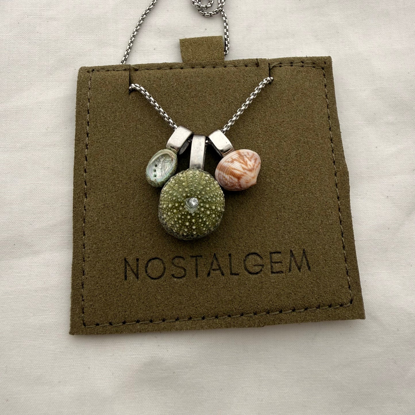 Shell Story Trio Necklace | Pāua, Kina & Cockle