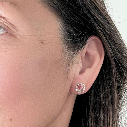 Pohutukawa Floragem Stamen Stud Earrings