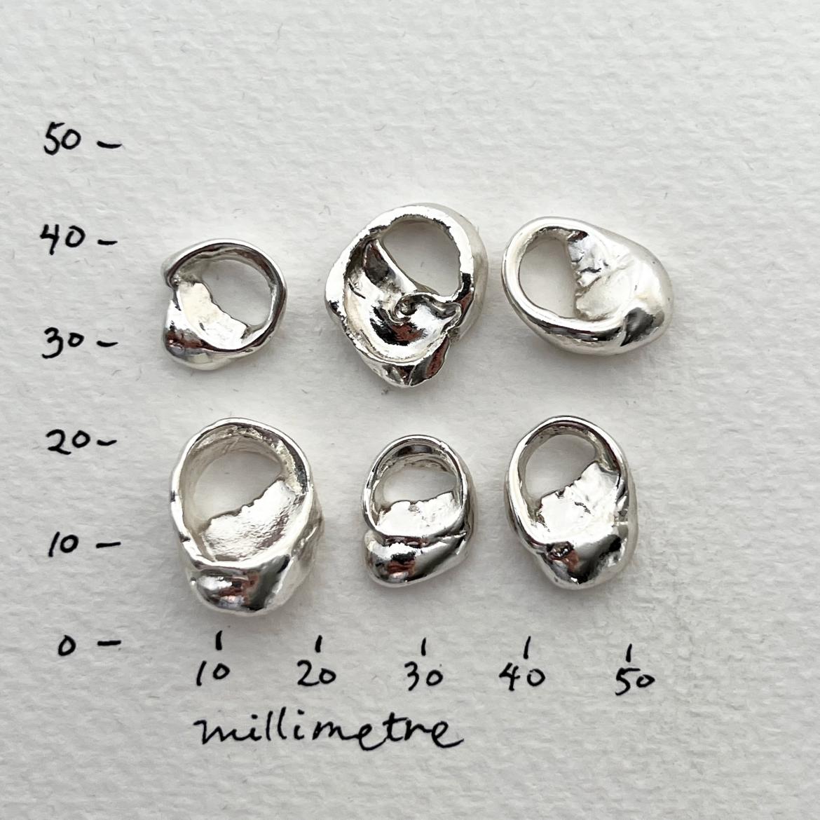 Weathered Pupu Sea Snail Shell Hoop Earrings