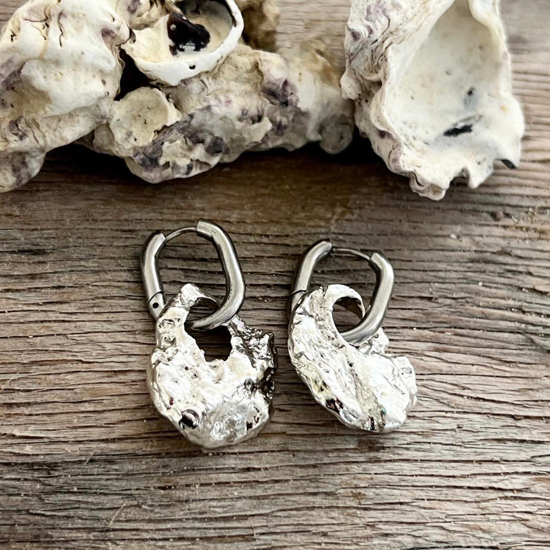 Jewellery Making - Broken Oyster Hoop Earrings