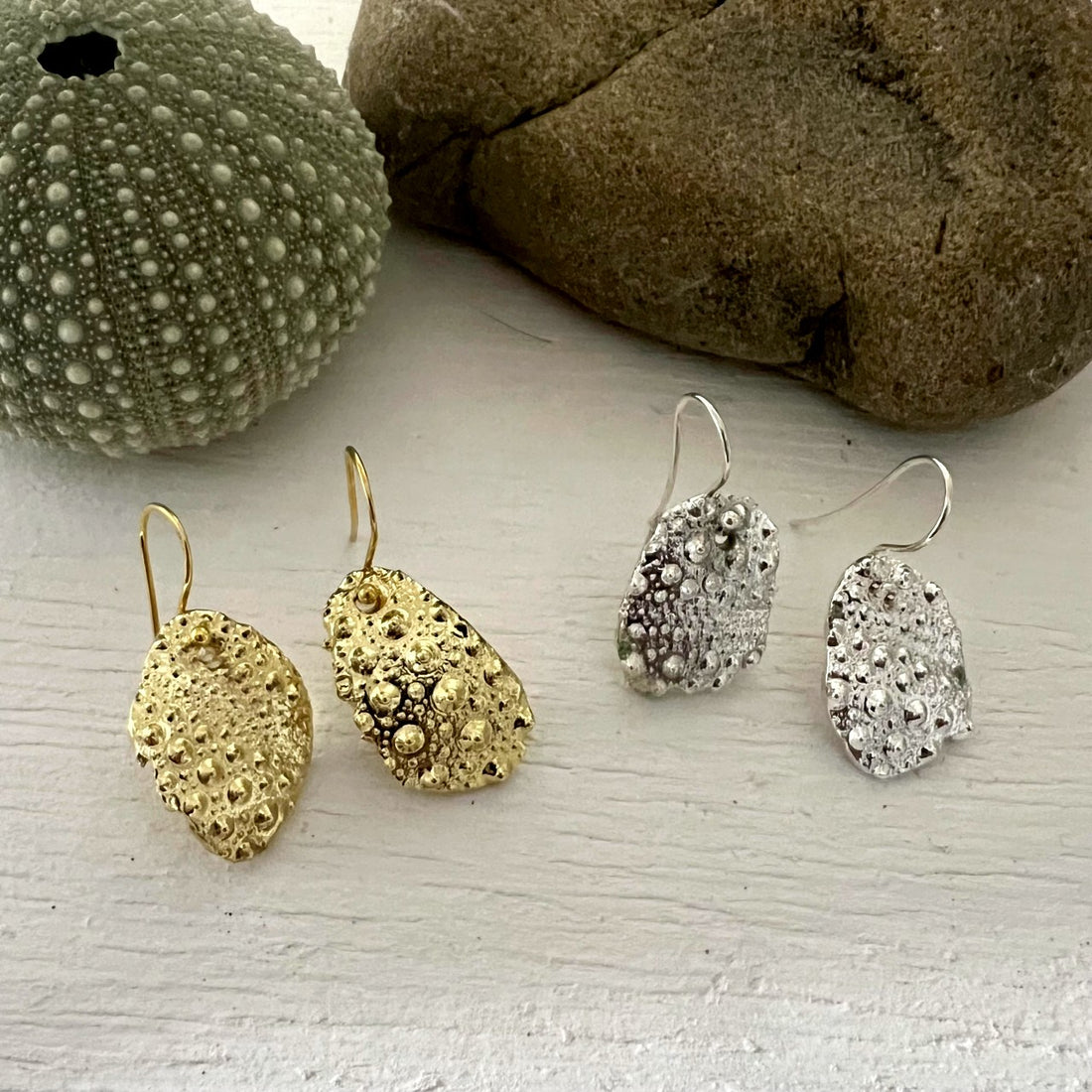 Broken Beachcombed Kina Sea Urchin Shells Made into Jewellery