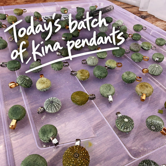 A Whole Tray of Kina Pendants Before I Go