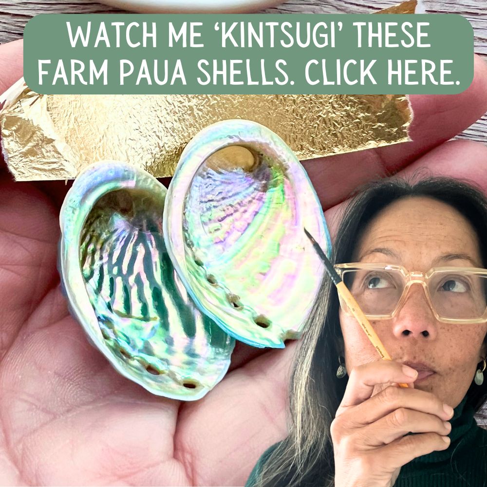 Watch me add real 24k gold leaf on these farm paua shells. – Nostalgem
