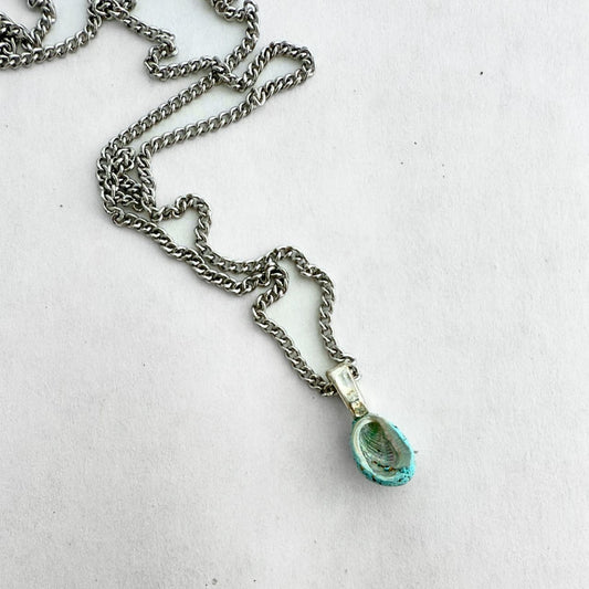 Juvenile Tiny Paua Shell 10-15mm Necklace (Silver Bail) - Samples & Seconds