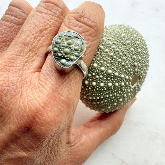 Broken Kina Sterling Silver Ring