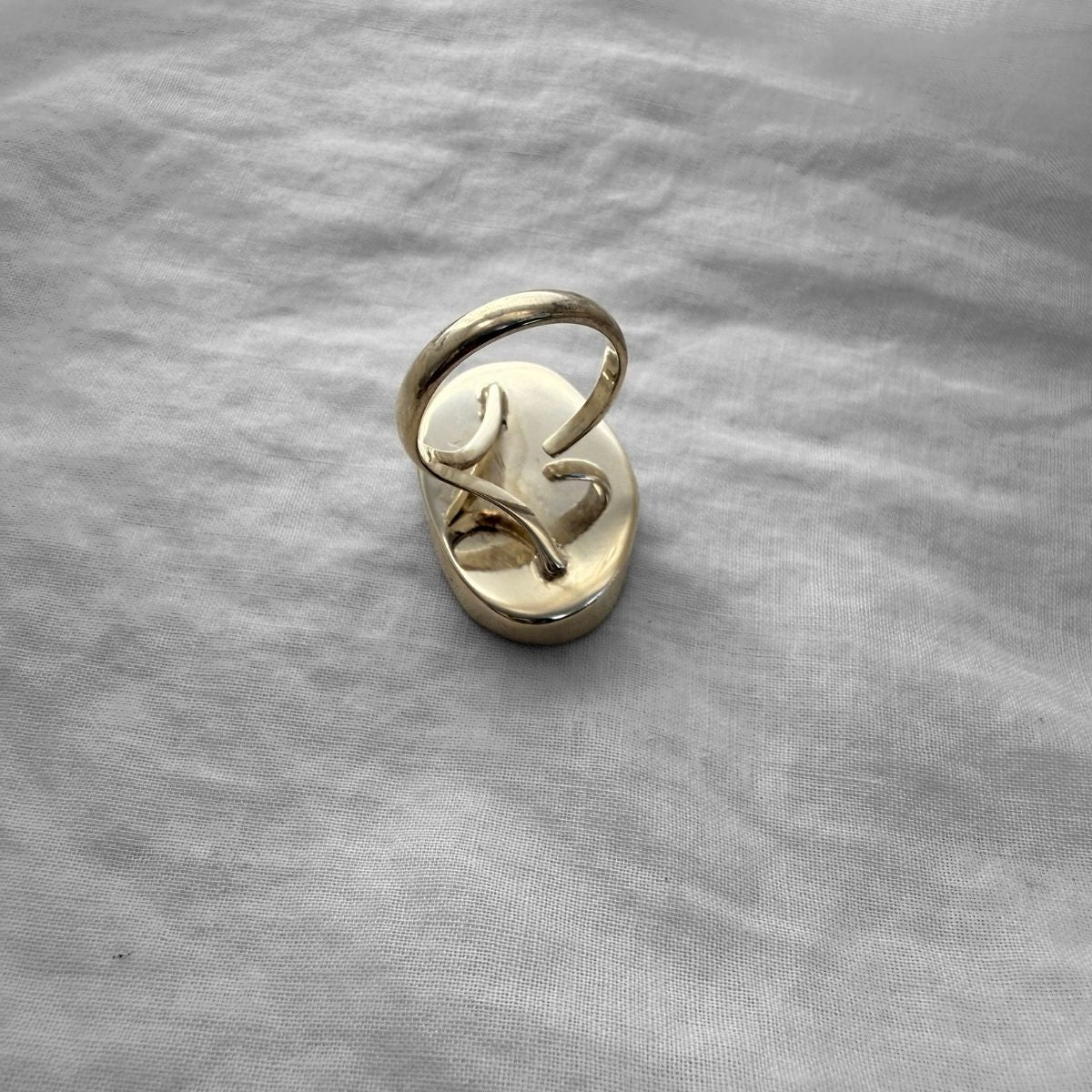 Large Paua Sterling Silver Adjustable Ring