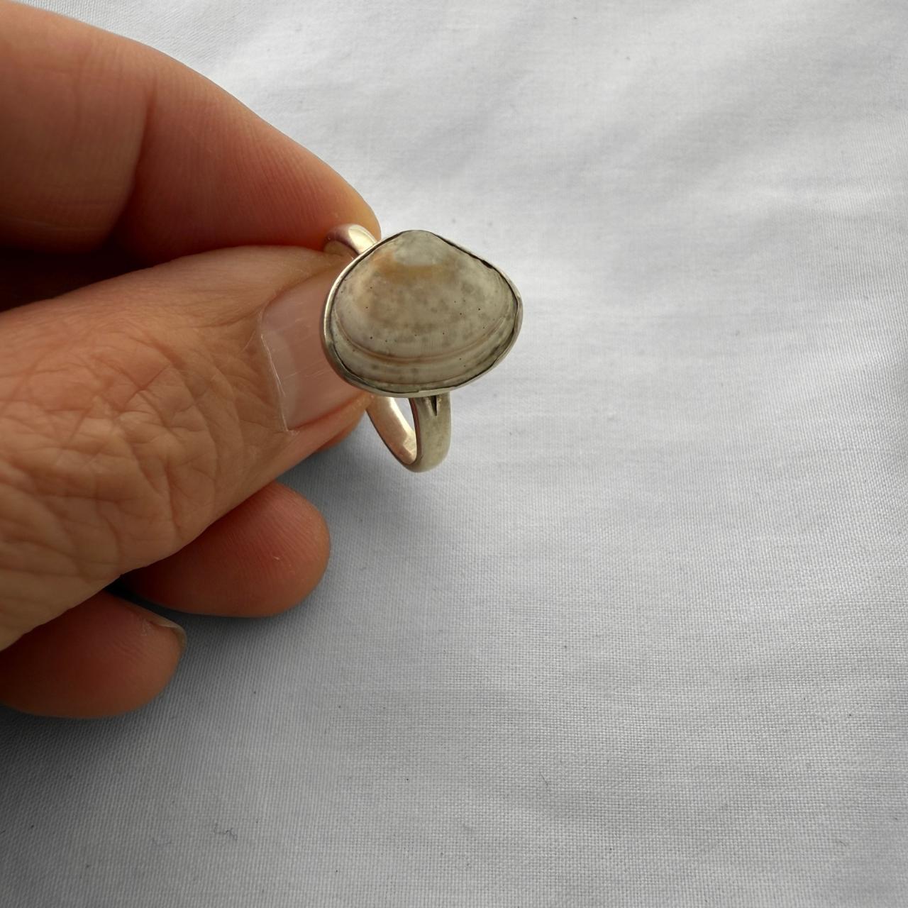 Tawera Shell Sterling Silver Adjustable Ring