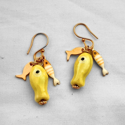 Fish Tales Charm Earrings