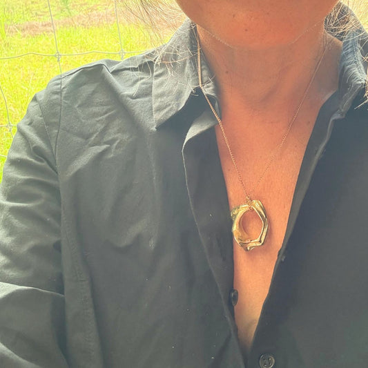 Weathered Whelk Shell Necklace (Gold plated) - Samples & Seconds