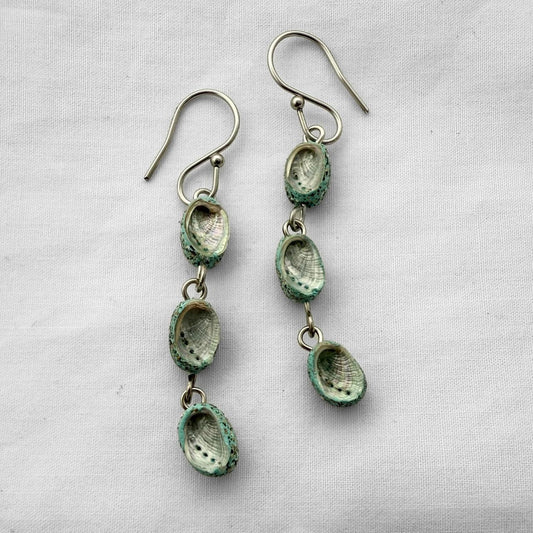 Paua Trio Chandelier Earrings — Samples & Seconds