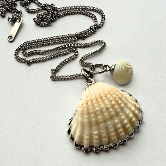 Mother & Child Shell Story Necklace: Cockle Shells (Silver)