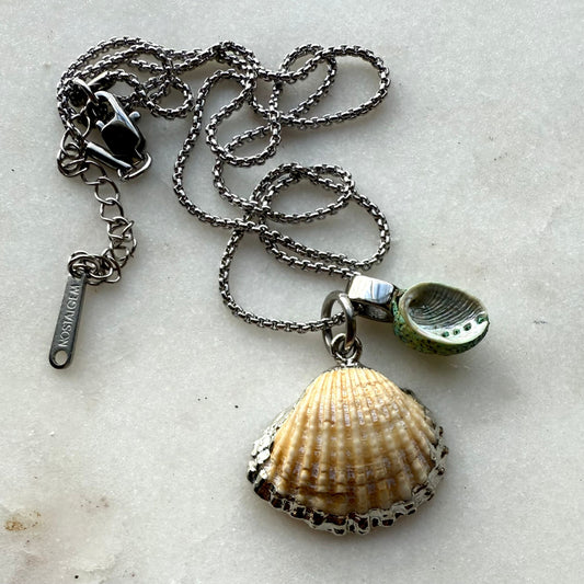 Mother & Child Story Necklace: Cockle & Paua