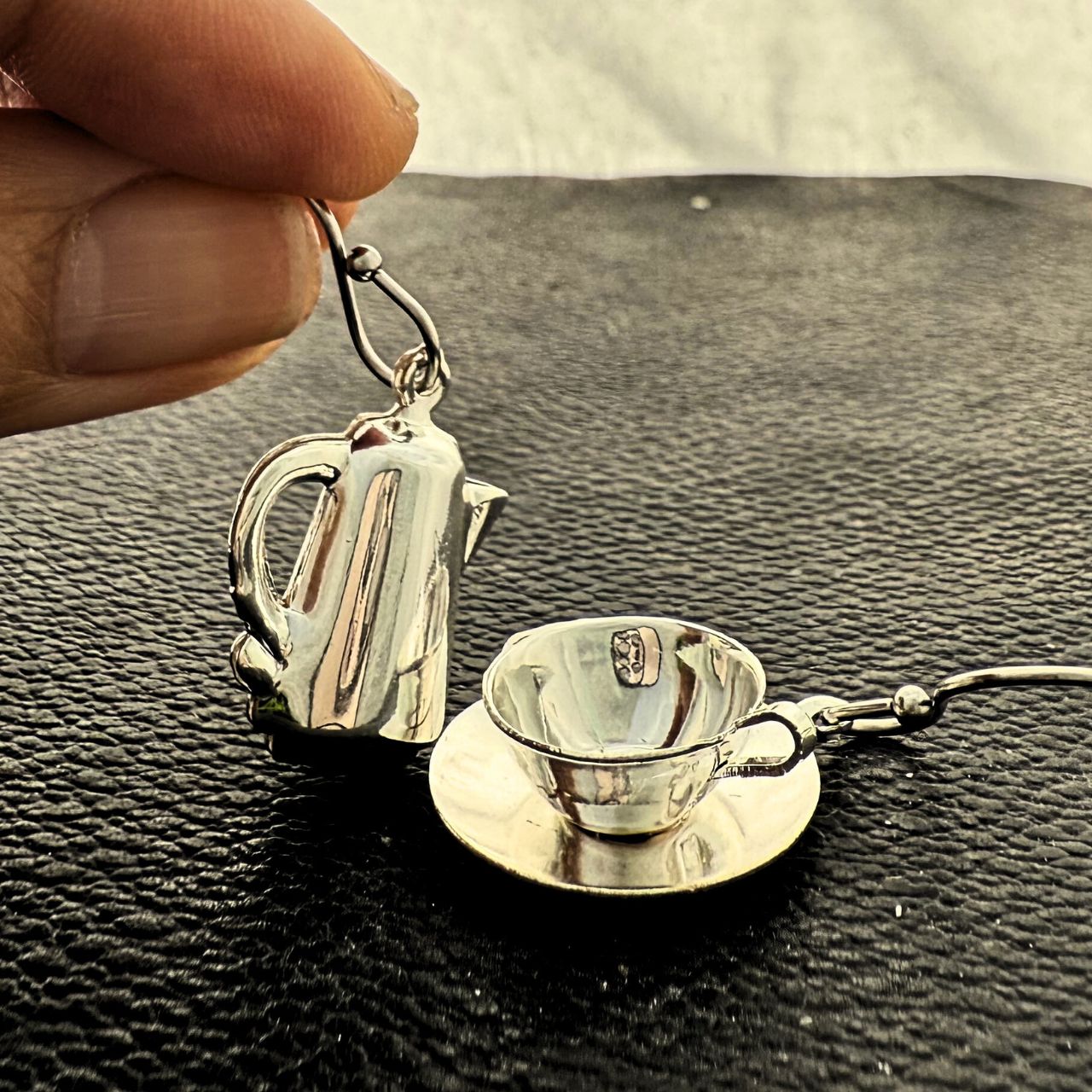 Vintage 1960's Tea/Coffee Cup & Pot Earrings