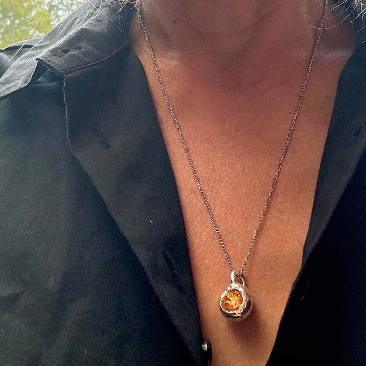 Snapper Backbone Necklace (Silverplated) - Samples & Seconds