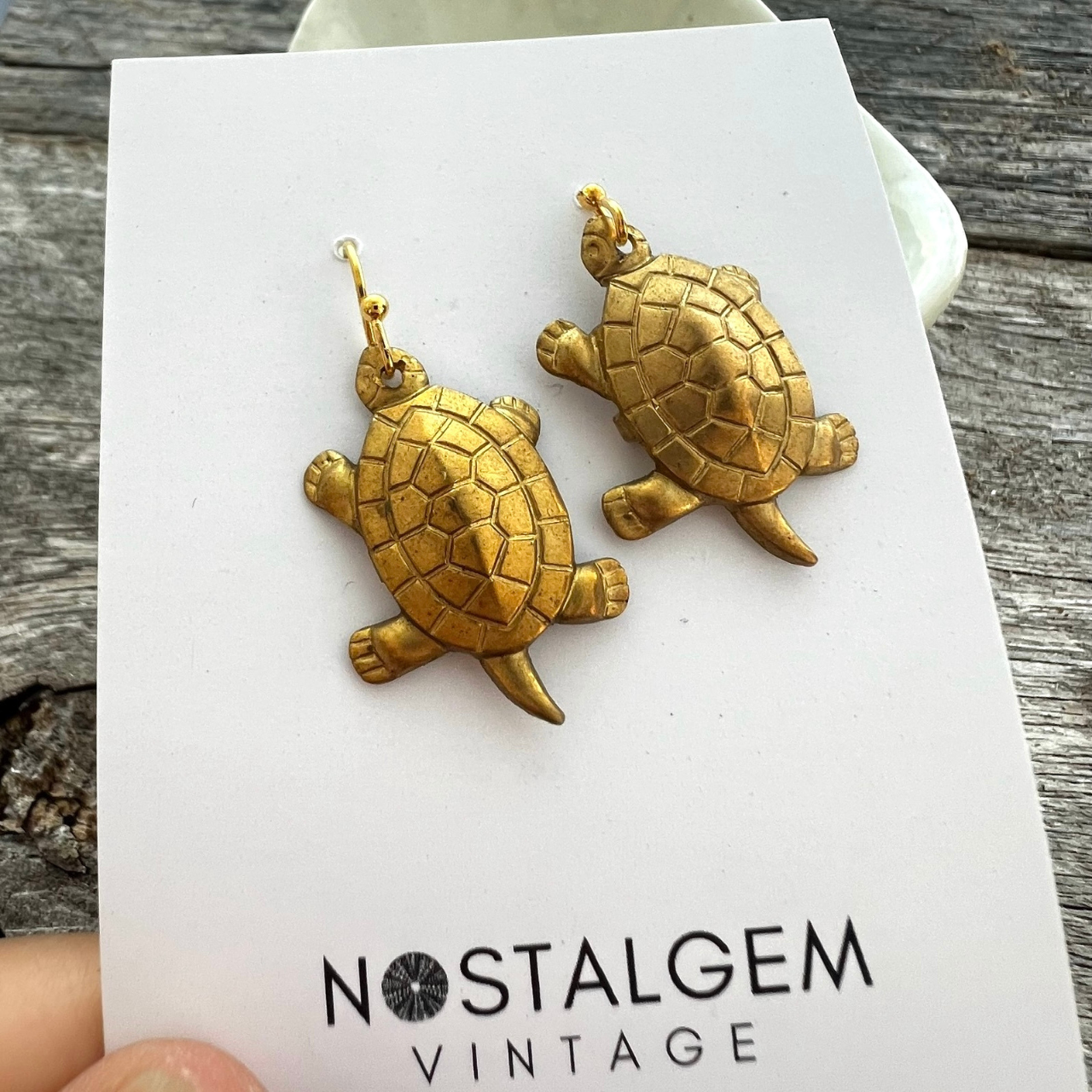 BCFM Early Bird Day 5 (22 Nov): (VI03) Vintage Turtle Slow But Sure Charm Earrings