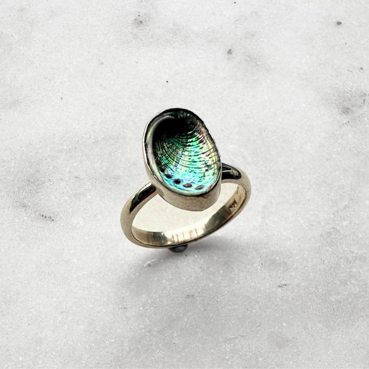 Paua Shell Sterling Silver Ring (Free Gift Wrap)