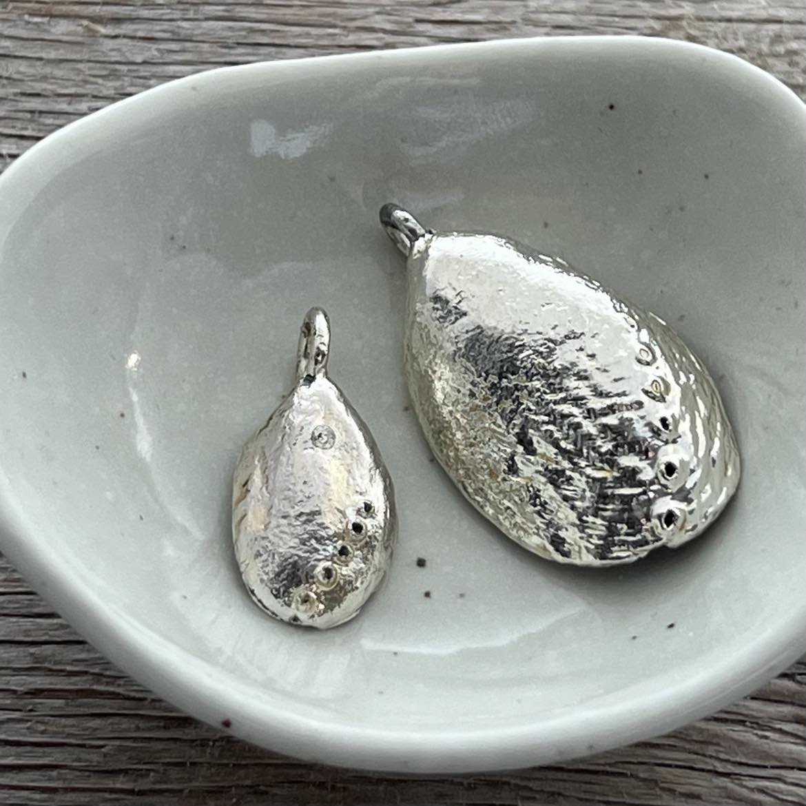 Paua Shell Large & Small Pendants (Mother & Child)