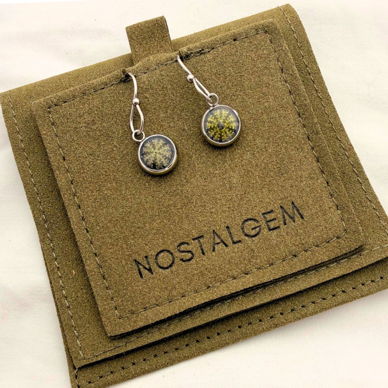Tiny Kina Shell Dangle Earrings