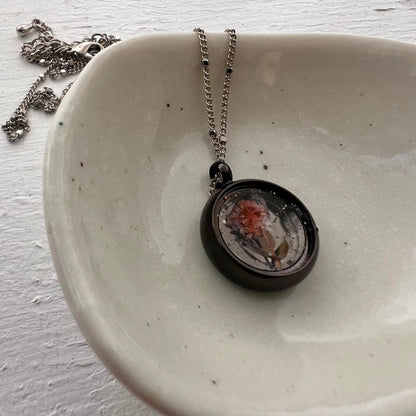 Wildflower Resin Pendant Necklace  (Samples)