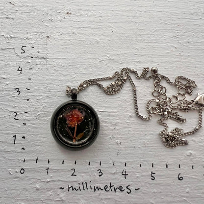 Wildflower Resin Pendant Necklace  (Samples)