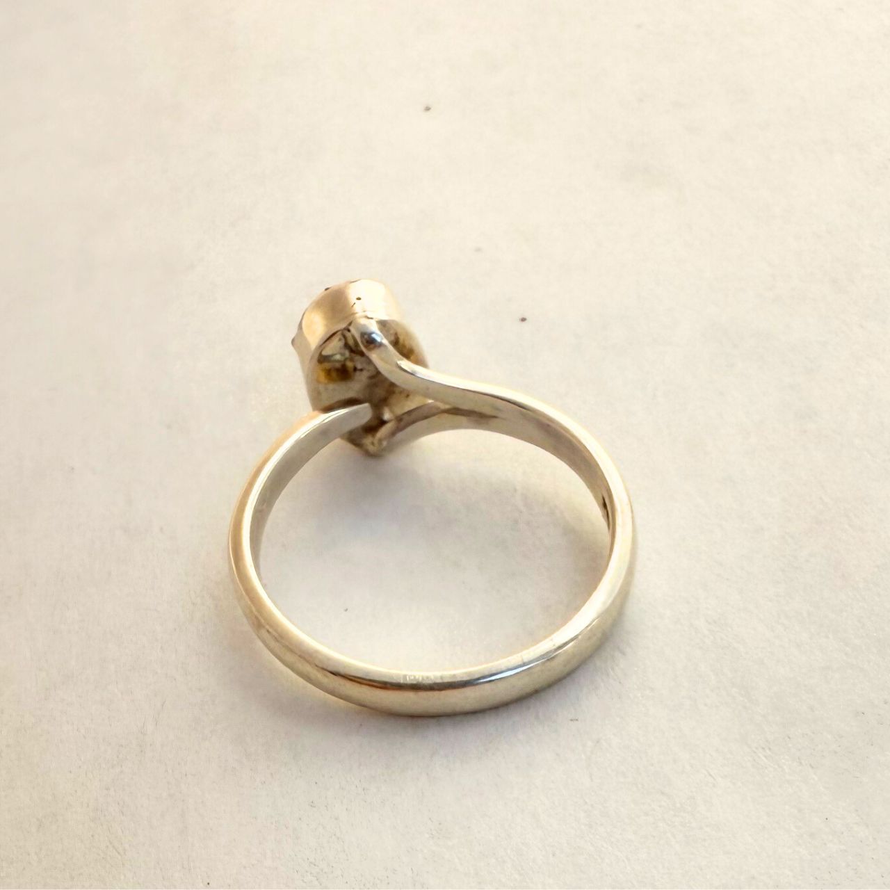 Tiny Paua Shell Sterling Silver Ring