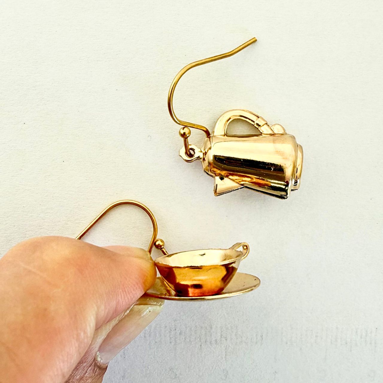 Vintage 1960's Tea/Coffee Cup & Pot Earrings