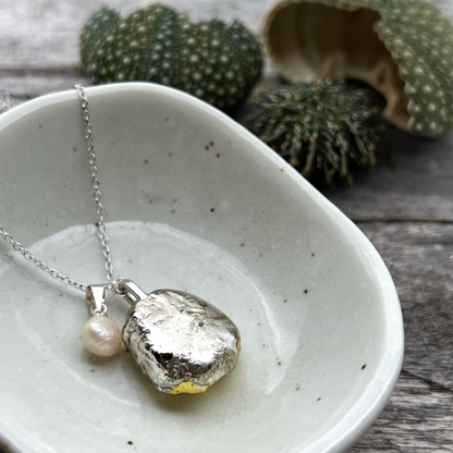 Broken Kina Kinstugi & Pearl Inner Beauty Necklace