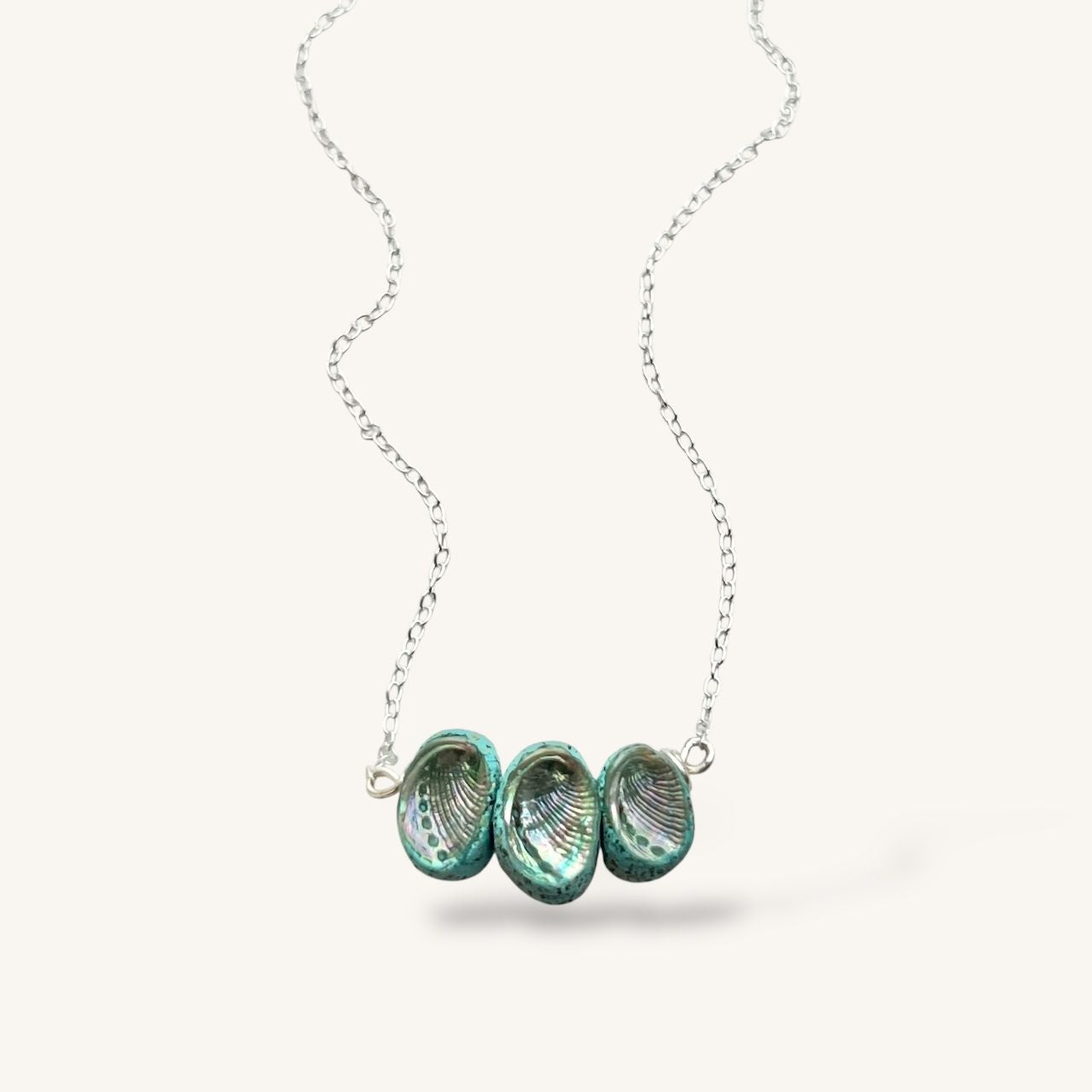 Paua Shell Whanau Family Beachsand Necklace - 3 Shells