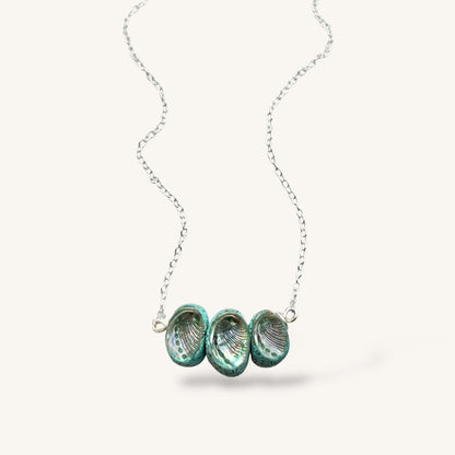 Paua Shell Whanau Family Beachsand Necklace - 3 Shells