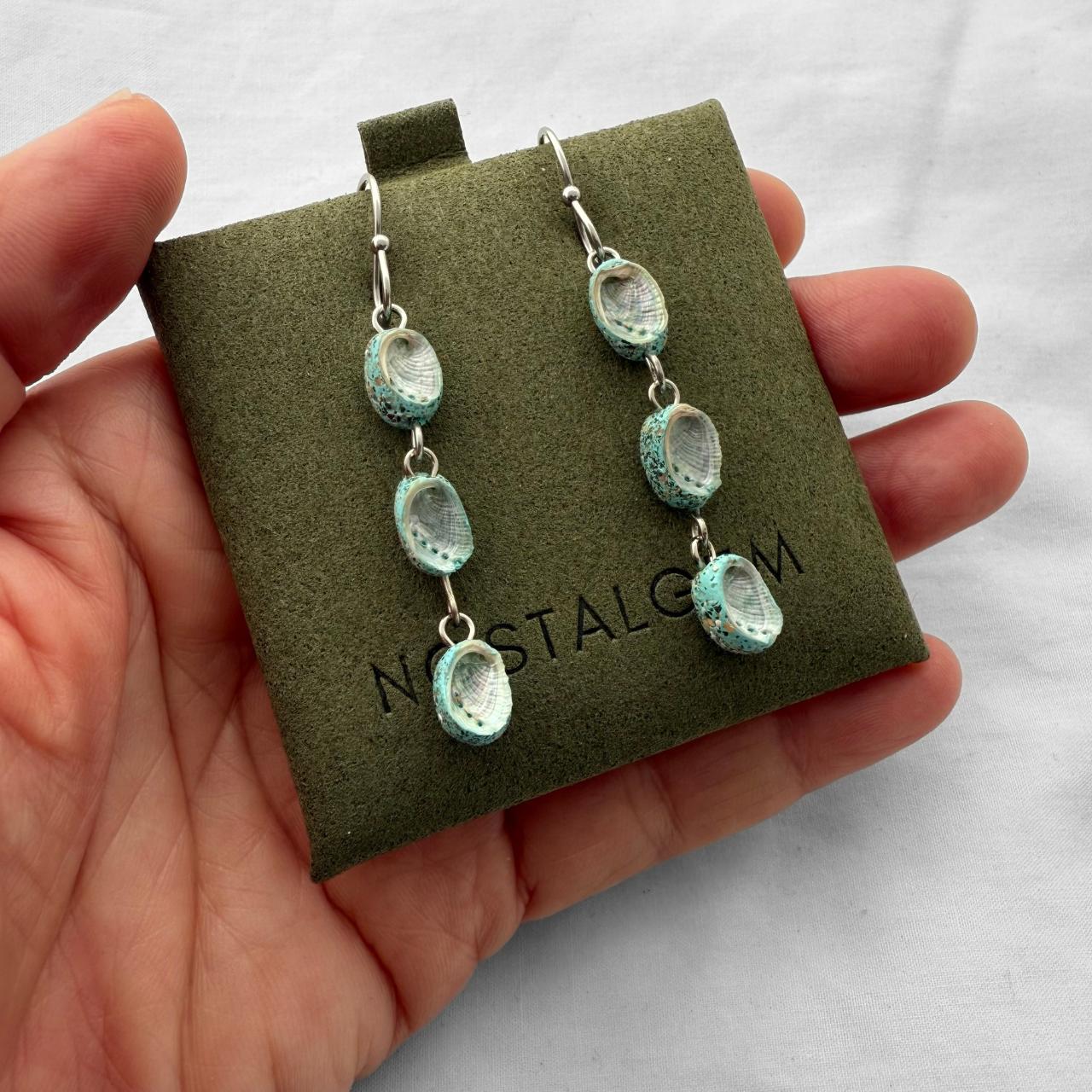 Paua Trio Chandelier Earrings — Samples & Seconds