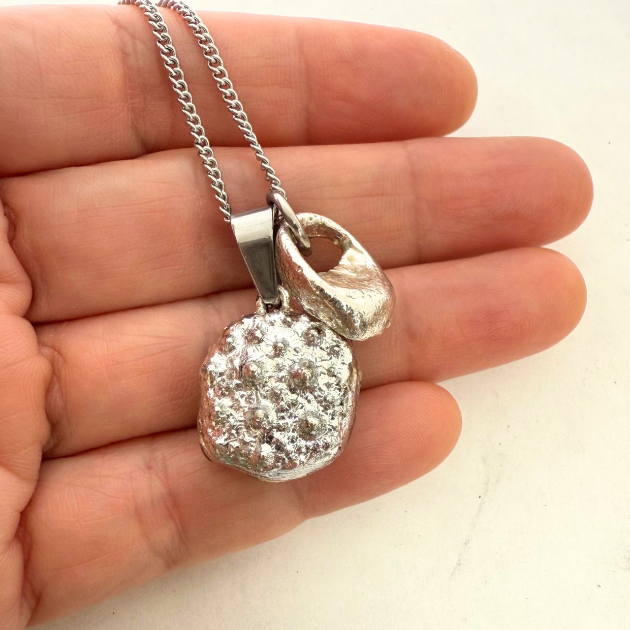 Broken Kina & Pupu Shell Story Necklace (Silverdipped)