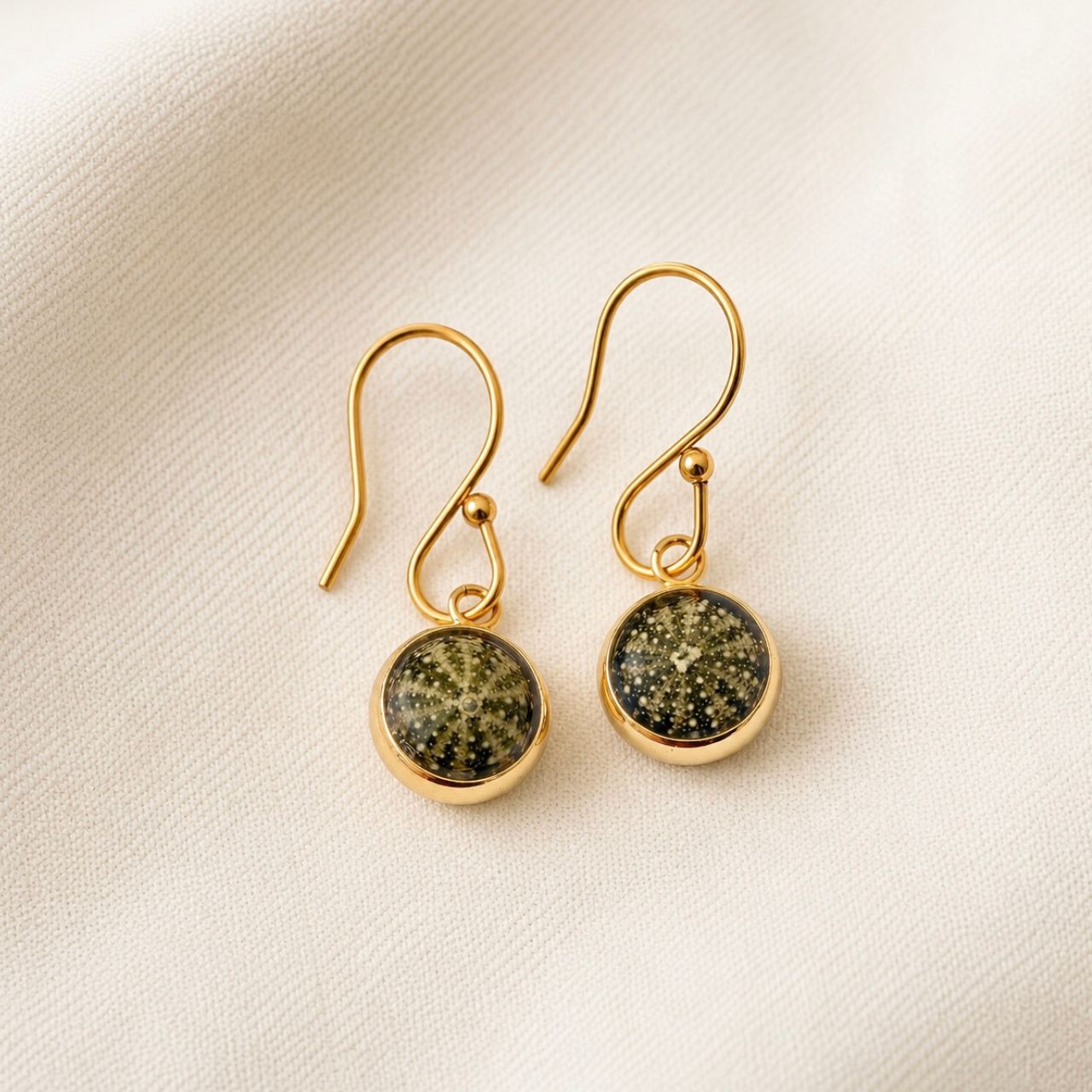 Tiny Kina Shell Dangle Earrings