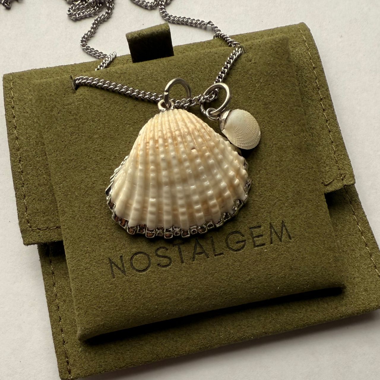 Mother & Child Shell Story Necklace: Cockle Shells (Silver)