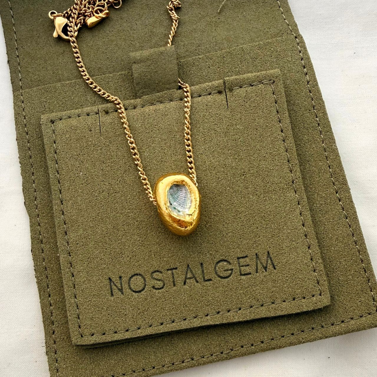 Paua Golden Nugget Single Necklace