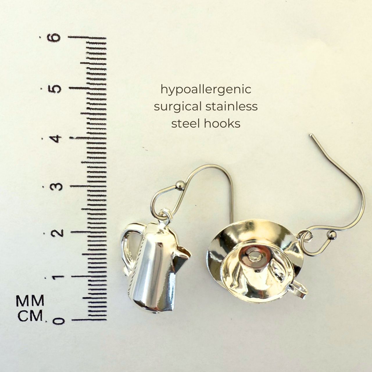 Vintage 1960's Tea/Coffee Cup & Pot Earrings