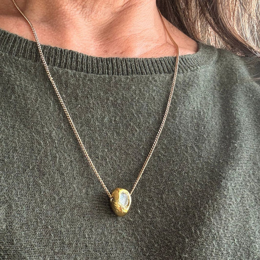 Paua Golden Nugget Single Necklace