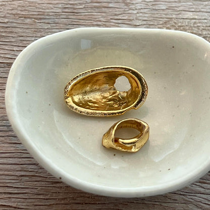 Gold Dipped Limpet and Whelk Pendants