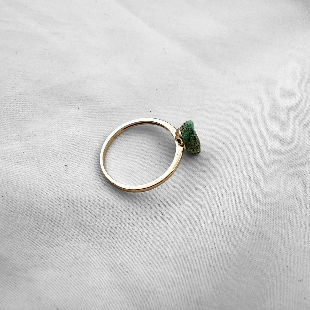 Tiny Paua Shell Sterling Silver Ring