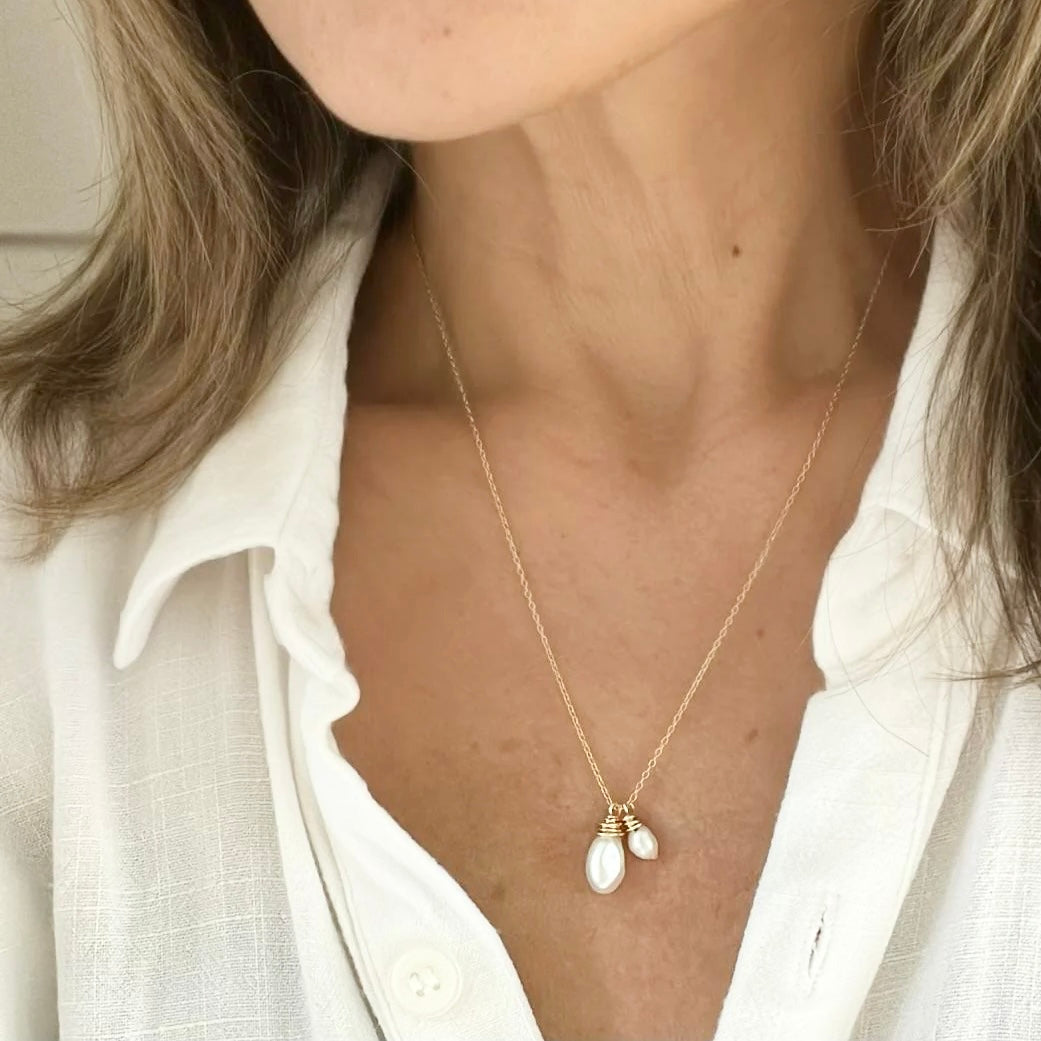 Baroque Pearl Perfectly Imperfect Mother & Child Necklace