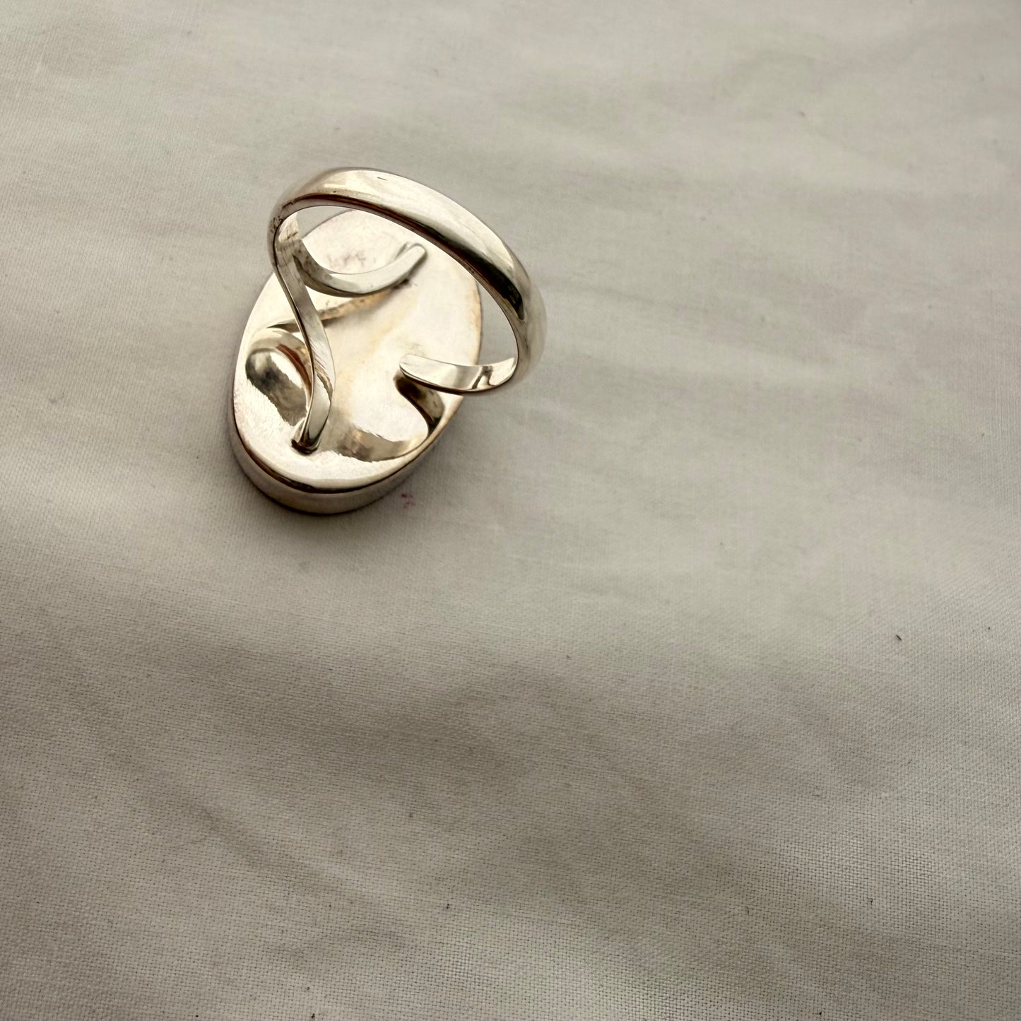 Paua Sterling Silver Adjustable Ring (25mm)