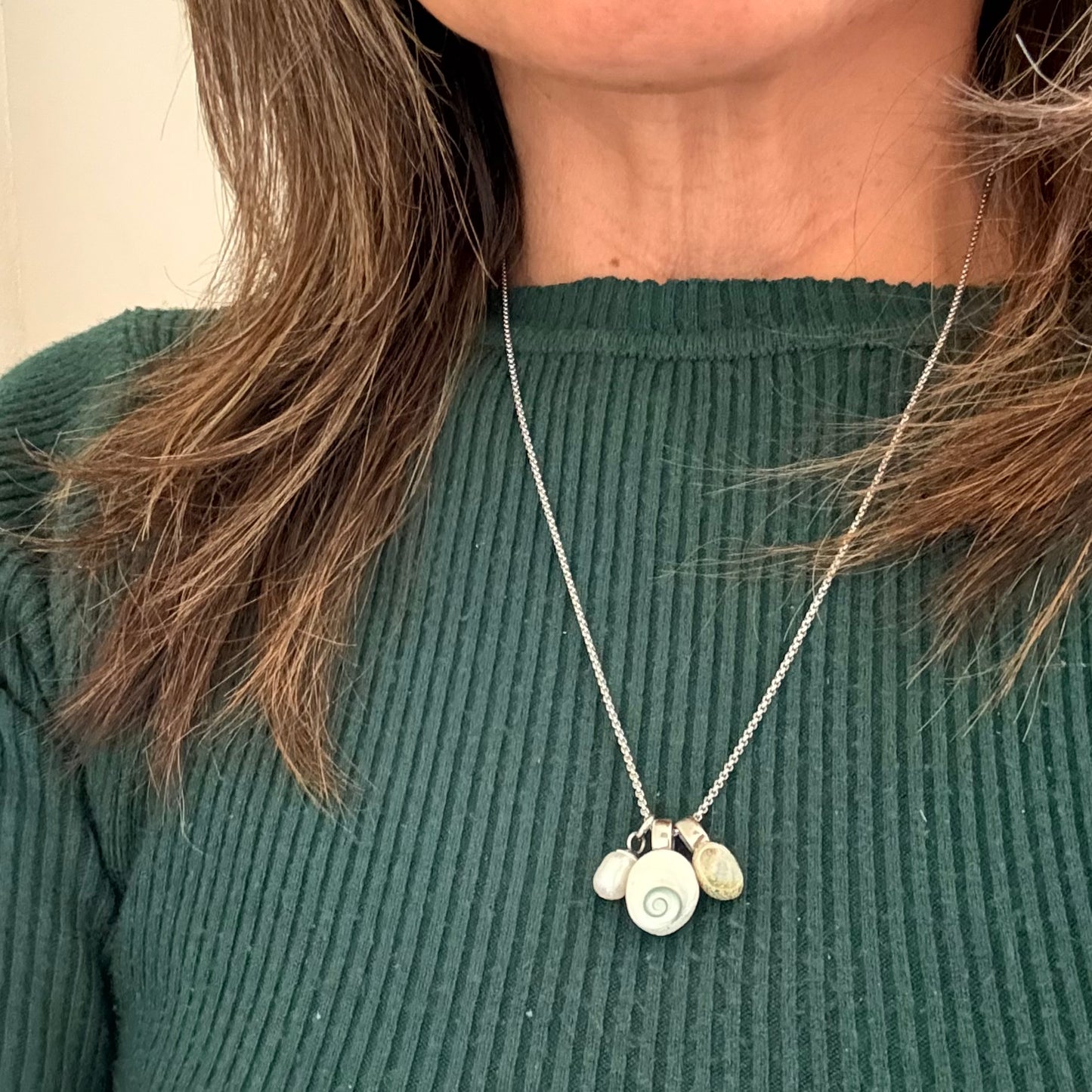 Shell Story Necklace: Pearl, Cat's Eye & Paua