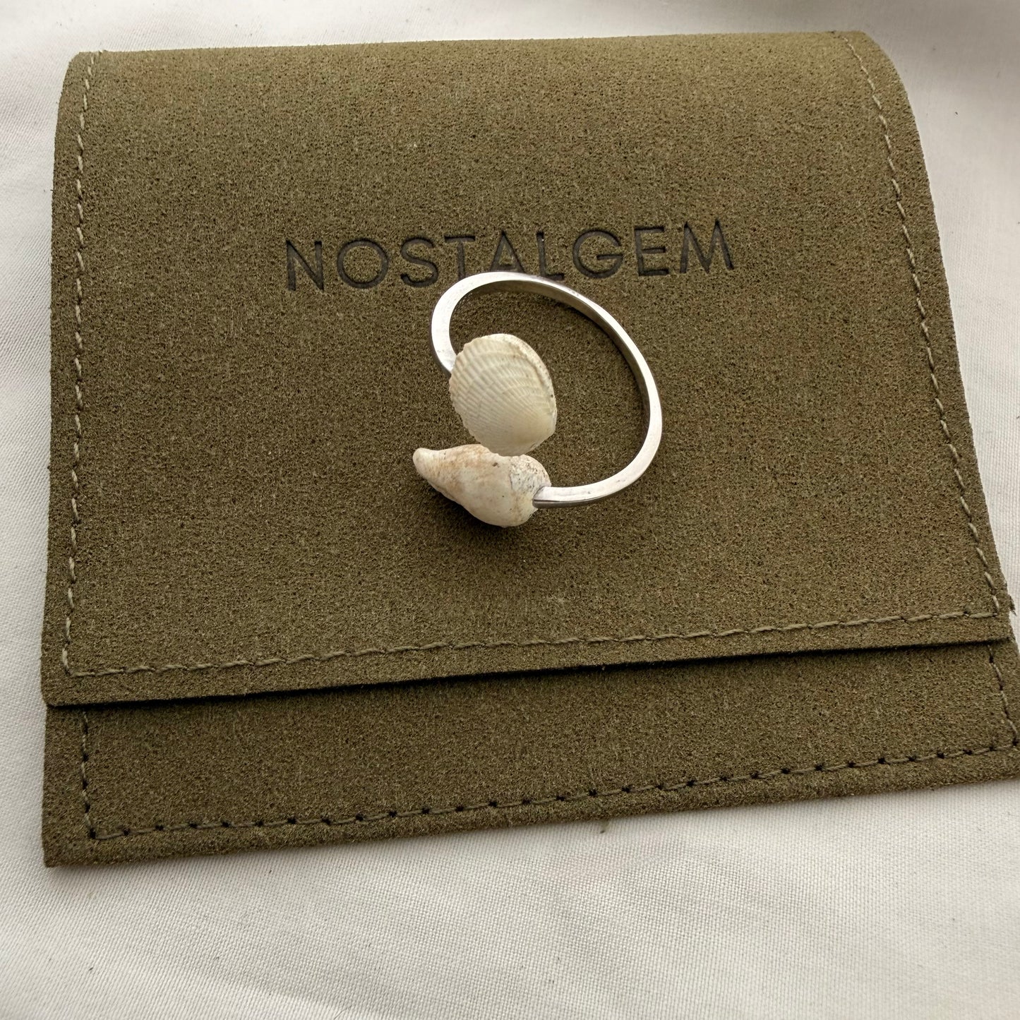 Whelk & Cockle Shell Sterling Silver Ring Cuff