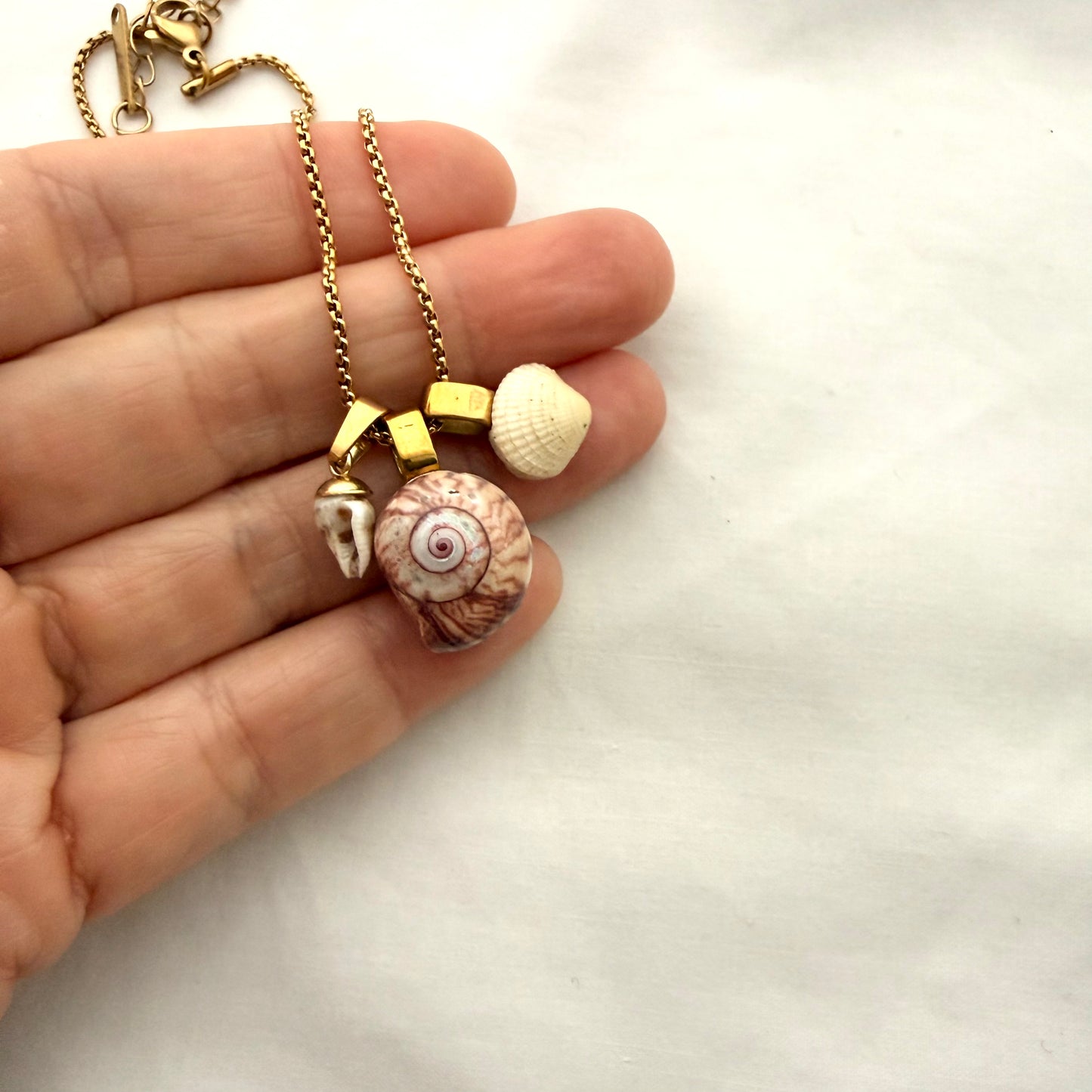 Shell Story Trio Necklace | Whelk, Kōta & Cockle