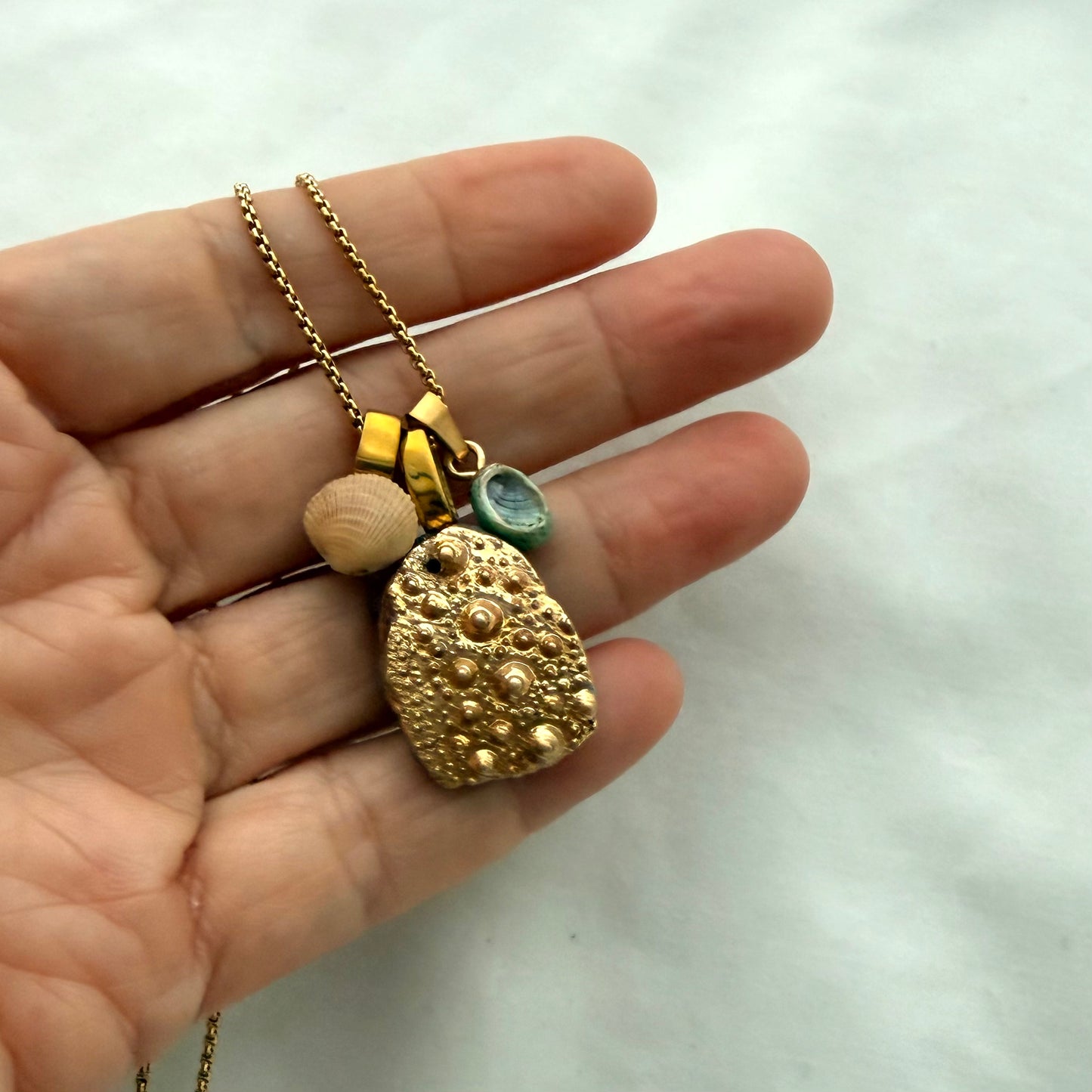 Shell Story Trio Necklace | Kina, Cockle & Pāua