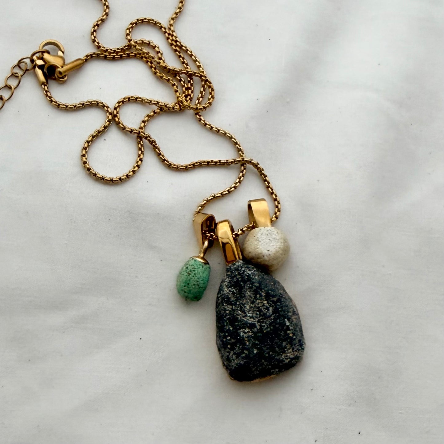 Shell Story Trio Necklace | Kina, Cockle & Pāua