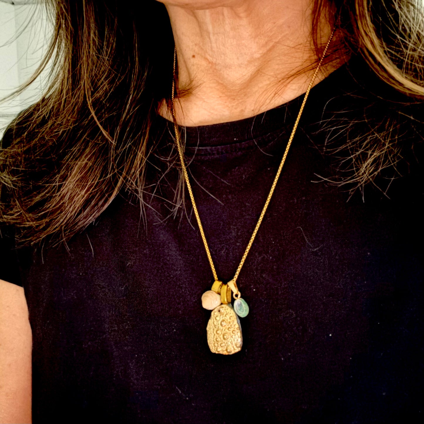 Shell Story Trio Necklace | Kina, Cockle & Pāua