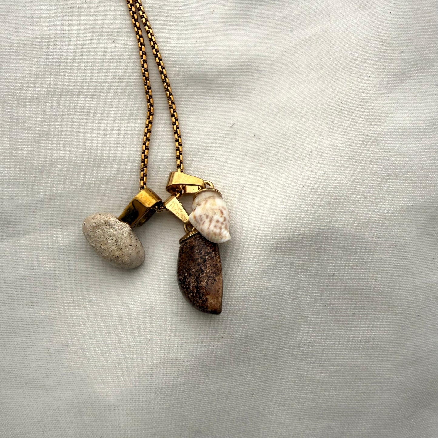 Shell Story Trio Necklace | Whelk, Mussel & Pipi