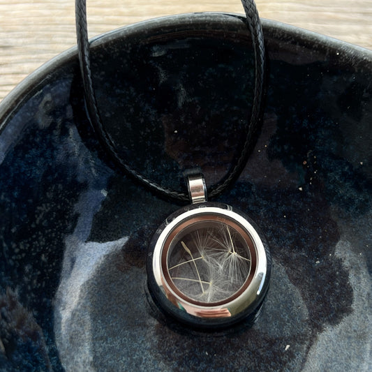 Nature Story Keeper With Dandelions Locket Necklace